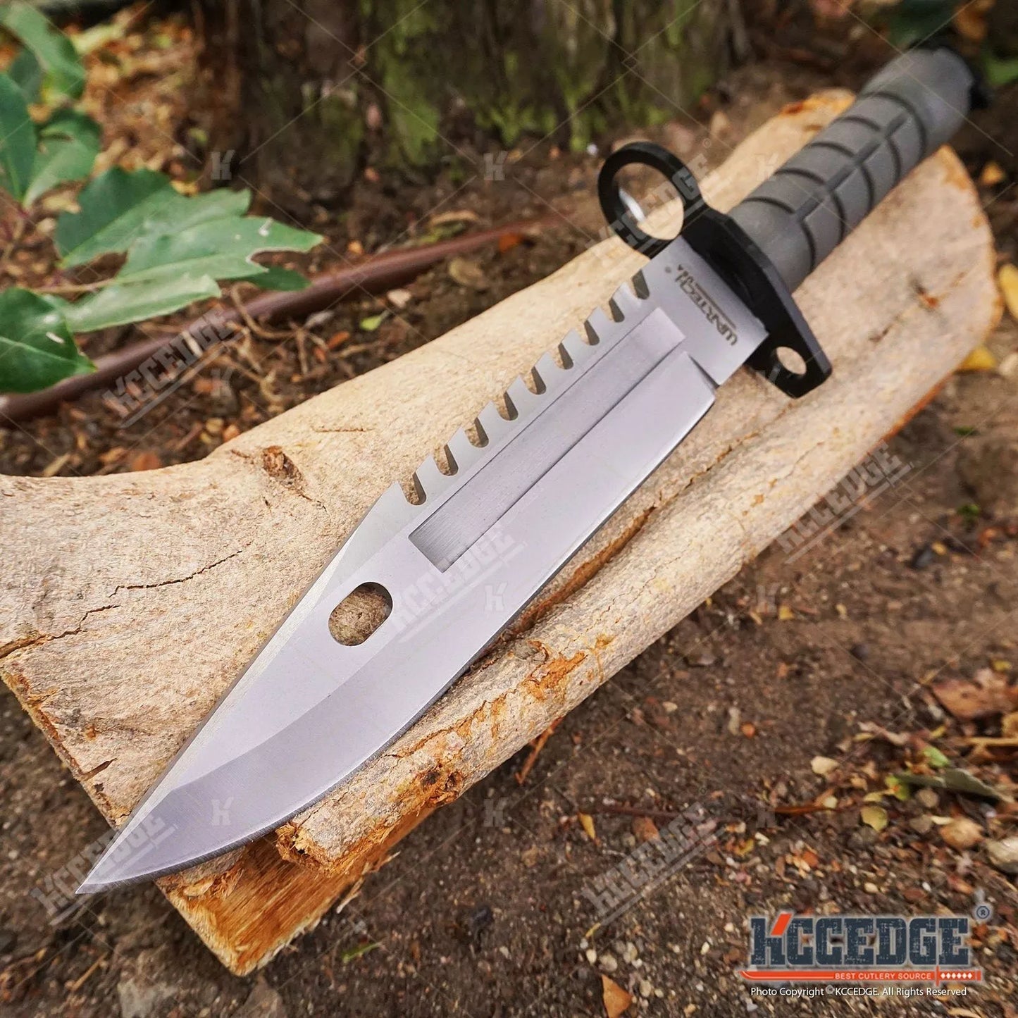 M9 Bayonet Knife Tactical Survival Saw Back with Scabbard & Wire Cutter