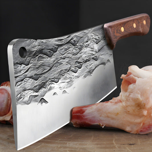 Forged Chef Cleaver Knife for Bone and Meat Cutting