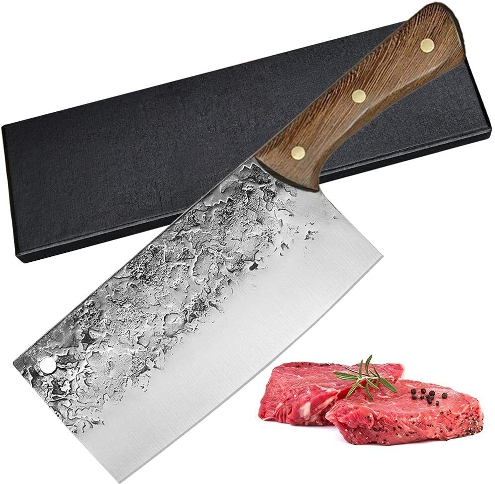 Heavy Duty Chef Cleaver Knife for Butchering and Chopping