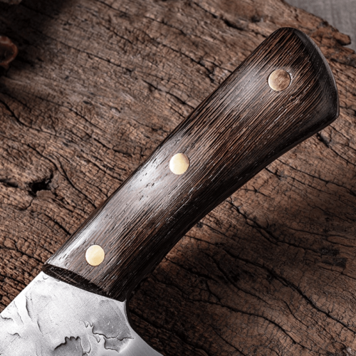 Serbian Chef Cleaver Knife with Carbon Steel Blade