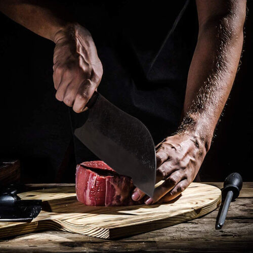 Serbian Chef Cleaver Knife with Full Tang for Butchering